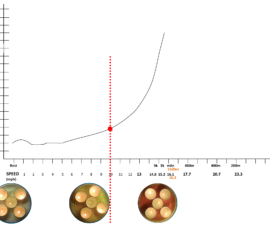 Each cell's intensity level (yellow food coloring) matches with a low, moderate, or very high lactate level.