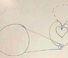 The drawing reflects the whole metabolic model. The X represents an area of cells and tissue. The enlarged circle expands the micro ‘x’ to a macro scale where I drew the “3-D straw prop version of cells” to get us 'into the brain cells'.