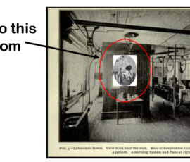 The room the biker was sealed into in the lab.