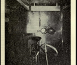 Within the sealed room, food was handed in through the porthole.